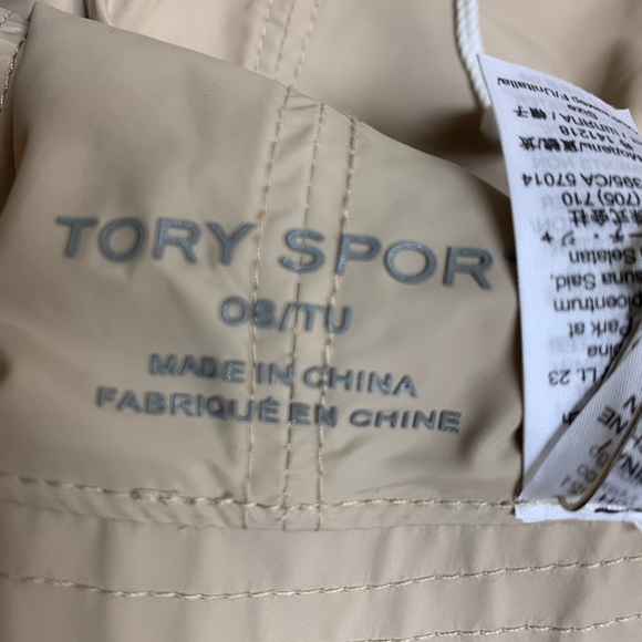 Tory Burch Sport Tan Bucket Hat with Colorful Logo - Picture 2 of 6